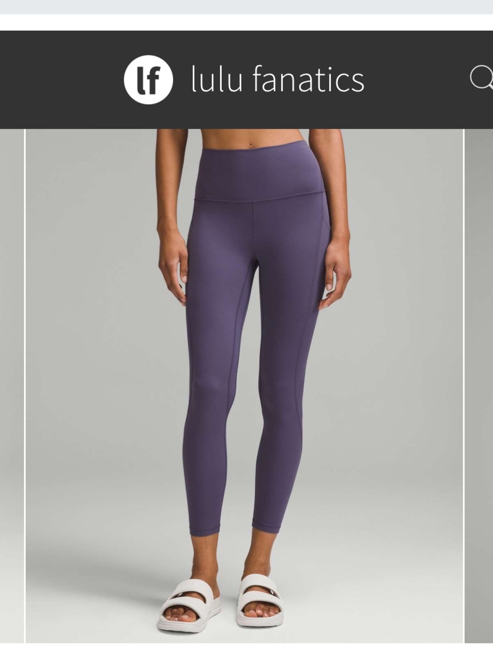 Lululemon Align High-Rise Pant w Pockets 25" sz 12 Nightfall Purple 7/8 Length